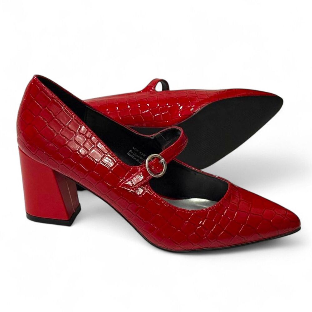 BELLINI Vex Croc embossed Red Pump, NEW! Size 8.5 - Picture 2 of 9